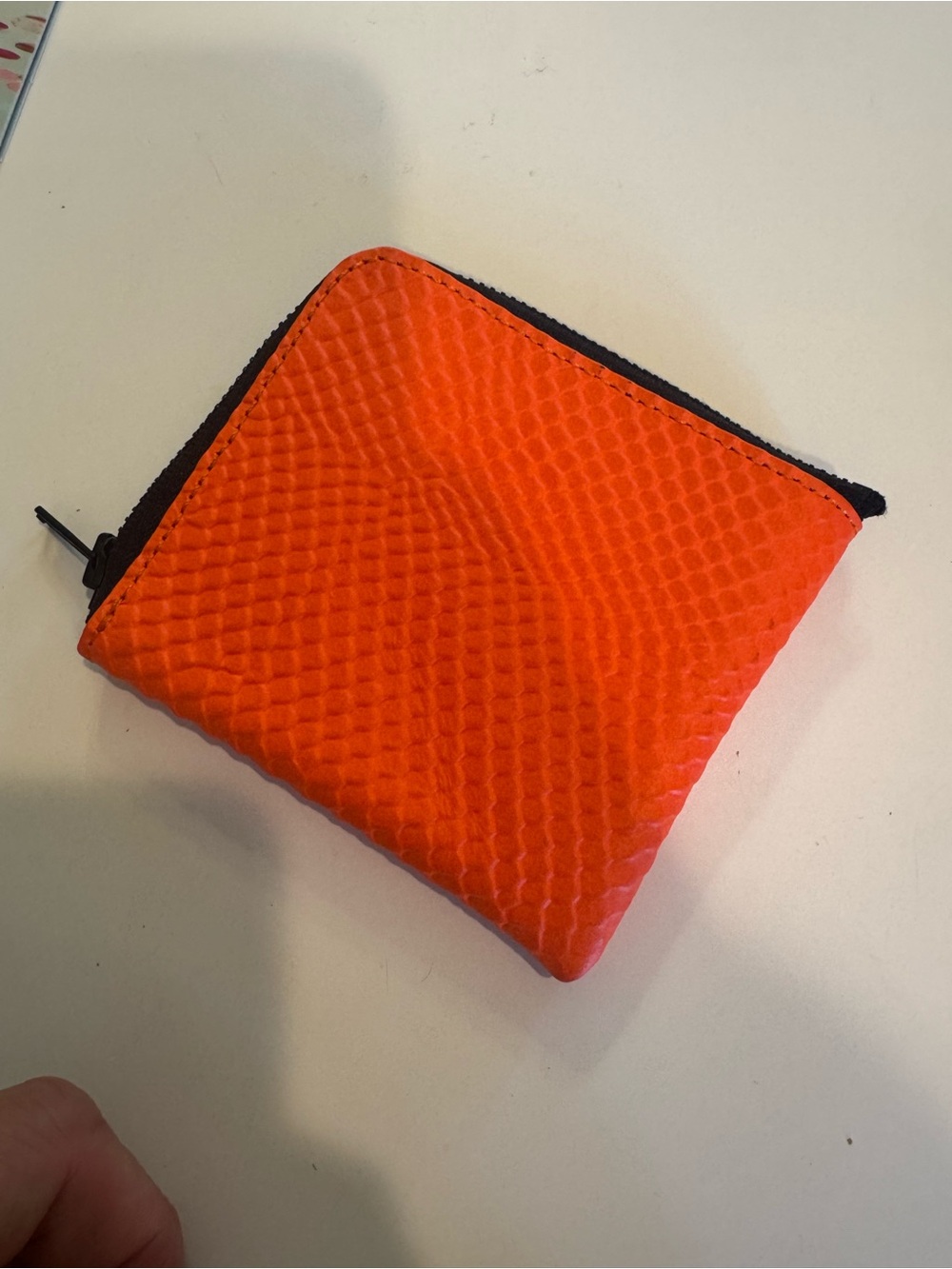 Python Neon Orange Zip Card & Key Holder Wallet - Picture 2 of 8